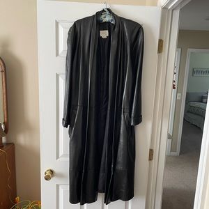 Vintage Black leather coat